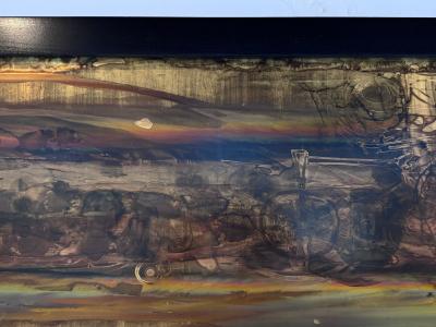 Bernhard Rohne Monumental Bernhard Rohne Acid Etched Brass Masterwork for Baker 1971