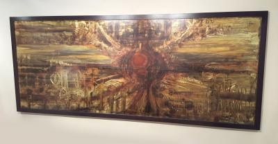Bernhard Rohne Monumental Bernhard Rohne Acid Etched Brass Masterwork for Baker 1971