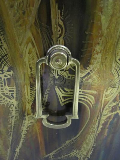 Bernhard Rohne Outstanding Acid Etched Brass Credenza by Bernard Rohne Mastercraft