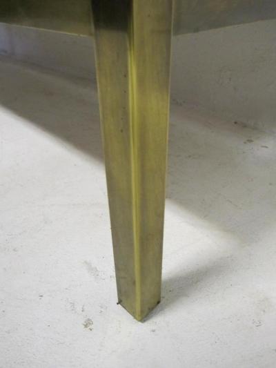 Bernhard Rohne Outstanding Acid Etched Brass Credenza by Bernard Rohne Mastercraft
