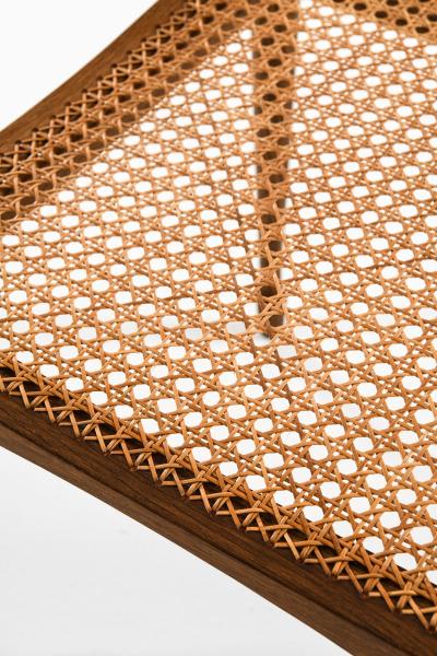 Bernt Petersen Rare Stool with Solid Oak Frame by Bernt Petersen 1950s