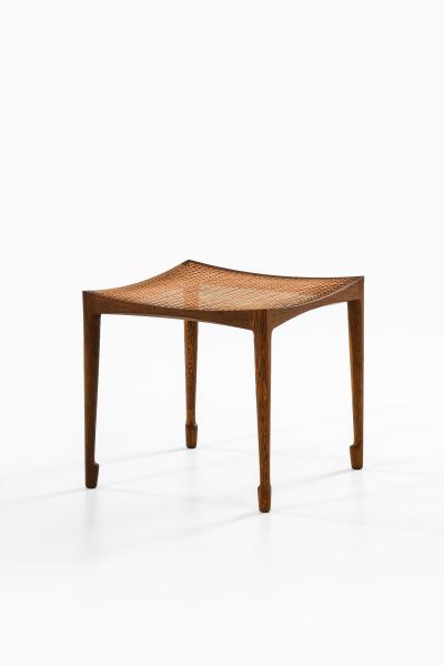 Bernt Petersen Rare Stool with Solid Oak Frame by Bernt Petersen 1950s