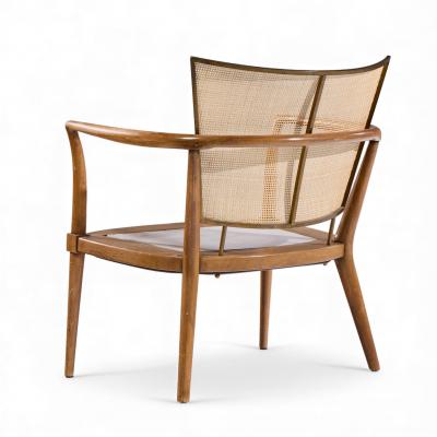 Bert England Bert England Mid Century Cane Back Lounge Chairs Pair