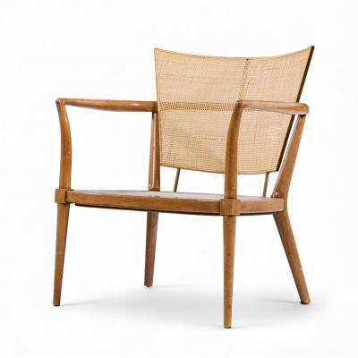 Bert England Bert England Mid Century Cane Back Lounge Chairs Pair