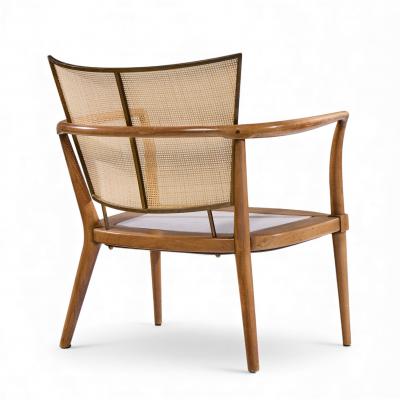 Bert England Bert England Mid Century Cane Back Lounge Chairs Pair