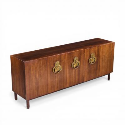 Bert England Bert England for The John Widdicomb Orientation Group Walnut and Brass Credenza