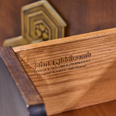 Bert England Bert England for The John Widdicomb Orientation Group Walnut and Brass Credenza