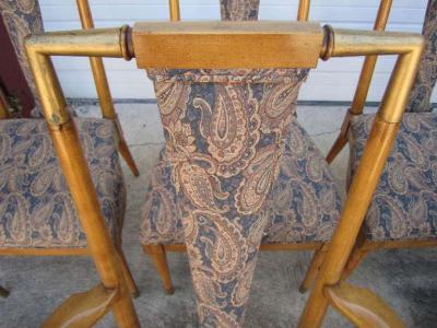 Bert England Rare Set of 6 Bert England Forward Trend Collection Dining Chairs