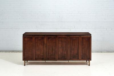 Bert England Walnut and Brass Credenza 1970