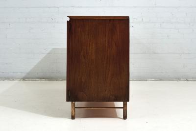 Bert England Walnut and Brass Credenza 1970