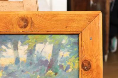 Bert Fricke Wolfenbuttel Deer in the Woods Bert Fricke Wolfenbuttel Oil on Panel Painting circa 1920