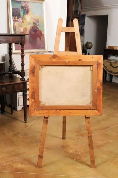 Bert Fricke Wolfenbuttel Deer in the Woods Bert Fricke Wolfenbuttel Oil on Panel Painting circa 1920