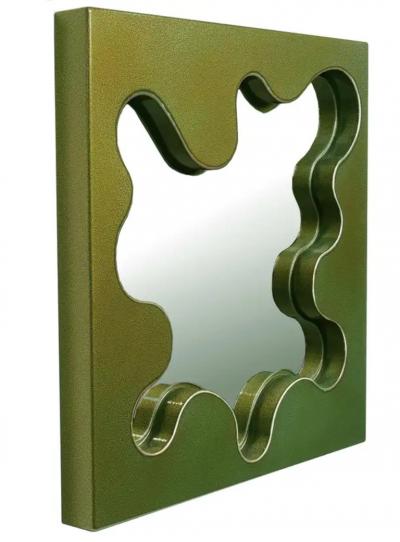 Bert Furnari Bert Furnari Studio Free Form Abstract Wall Mirror in Powder Coated Aluminum