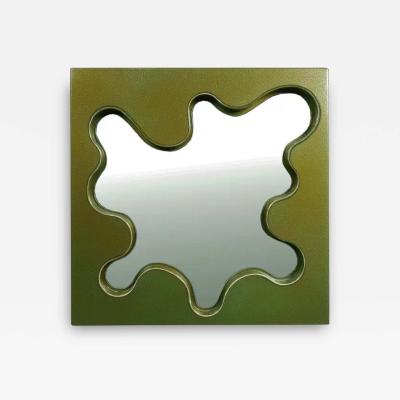 Bert Furnari Bert Furnari Studio Free Form Abstract Wall Mirror in Powder Coated Aluminum