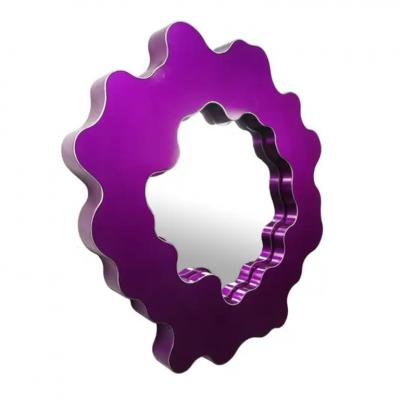 Bert Furnari Bert Furnari Studio Free Form Abstract Wall Mirror in Powder Coated Aluminum