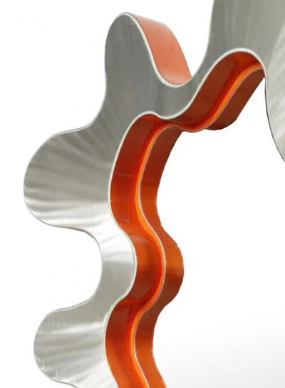 Bert Furnari Bert Furnari Studio Free Form Abstract Wall Mirror in Powder Coated Aluminum