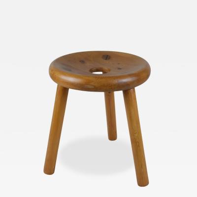 Bertel Gardberg Beautiful Bertel Gardberg Pine Doughnut Sauna Stool Normark 1950s