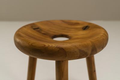 Bertel Gardberg Bertel Gardberg stool model Sauna in pine for Villa Joukhi Finland 1950s