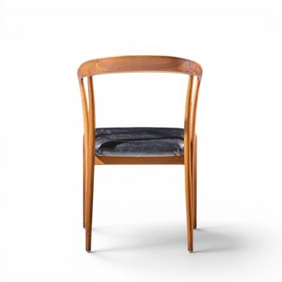 Bertha Schaefer Bertha Schaefer for Singer Sons Italian Walnut Dining Chairs Set of 4