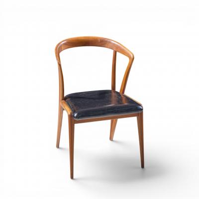 Bertha Schaefer Bertha Schaefer for Singer Sons Italian Walnut Dining Chairs Set of 4