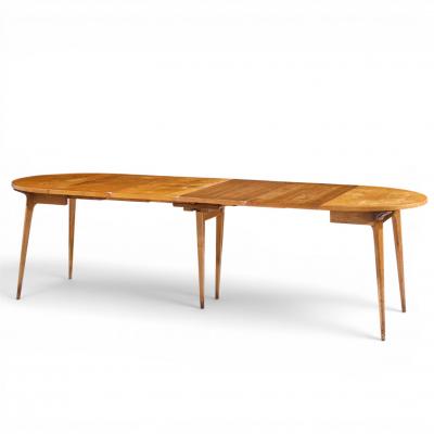 Bertha Schaefer Bertha Schaefer for Singer Sons Mid Century Walnut Dining Table with 4 Leaves