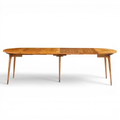 Bertha Schaefer Bertha Schaefer for Singer Sons Mid Century Walnut Dining Table with 4 Leaves