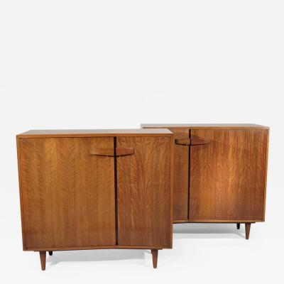 Bertha Schaefer Rare pair of asymmetrical cabinets