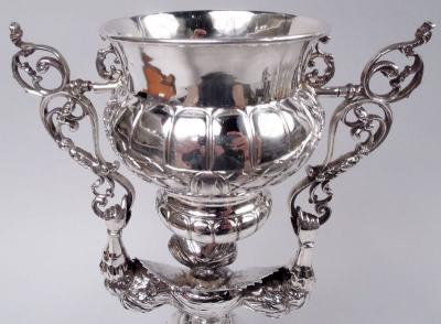 Berthold Muller Antique German Hanau Baroque Silver Wedding Cup with Stately Dame