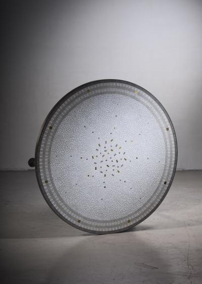 Berthold Muller Berthold Muller Round Mosaic Coffee Table Germany 1960s