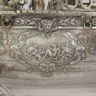 Berthold Muller Large German early 20th century silver nef by Berthold M ller