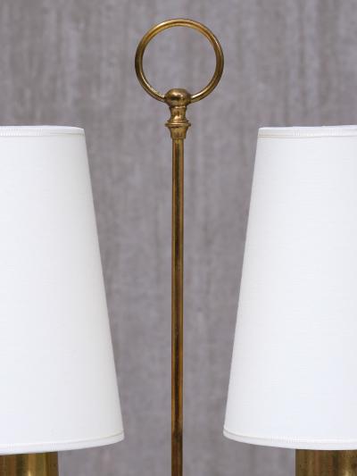 Bertil Brisborg Bertil Brisborg Two Arm Brass Table Lamp Nordiska Kompaniet Sweden Late 1940s