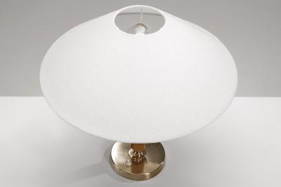 Bertil Brisborg Brass and Elm 32755 Table Lamp by Bertil Brisborg Sweden Mid 20th Century
