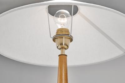 Bertil Brisborg Brass and Elm 32755 Table Lamp by Bertil Brisborg Sweden Mid 20th Century