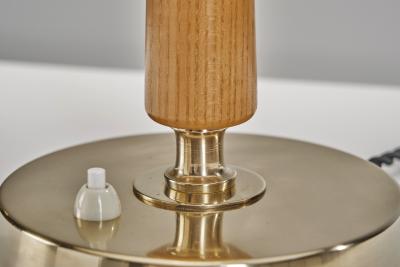 Bertil Brisborg Brass and Elm 32755 Table Lamp by Bertil Brisborg Sweden Mid 20th Century