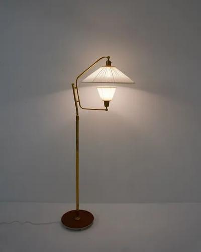 Bertil Brisborg Scandinavian Midcentury Floor Lamp by Bertil Brisborg for NK