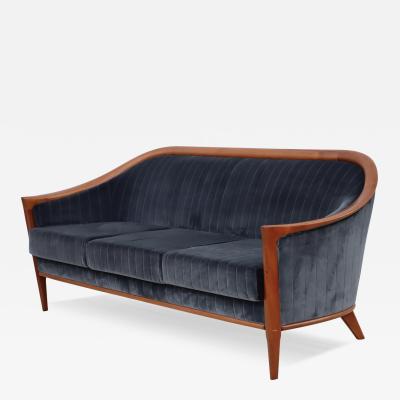 Bertil Fridhagen 1960s Swedish Teak Sofa Designed By Bertil Fridhagen In Velvet Upholstery