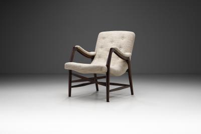 Bertil Fridhagen Bertil Fridhagen Attr Elm Wood Armchair Sweden 1950s