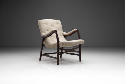 Bertil Fridhagen Bertil Fridhagen Attr Elm Wood Armchair Sweden 1950s