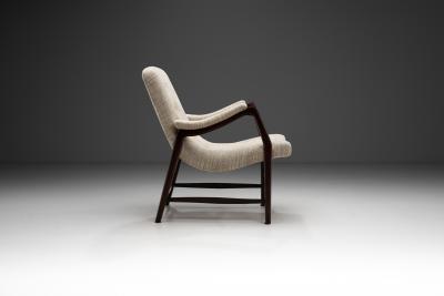 Bertil Fridhagen Bertil Fridhagen Attr Elm Wood Armchair Sweden 1950s