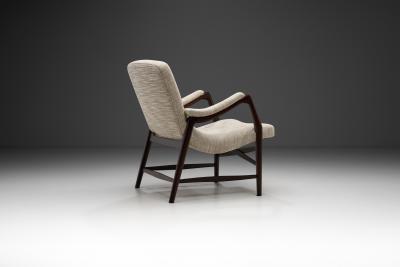 Bertil Fridhagen Bertil Fridhagen Attr Elm Wood Armchair Sweden 1950s