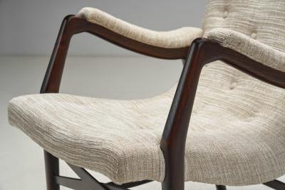 Bertil Fridhagen Bertil Fridhagen Attr Elm Wood Armchair Sweden 1950s