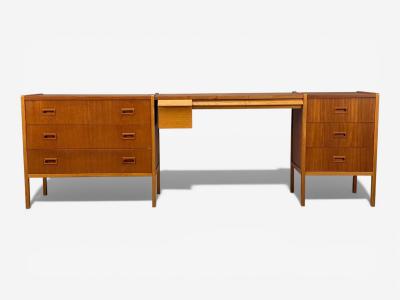 Bertil Fridhagen Bertil Fridhagen Swedish Modern Writing Desk or Vanity Teak Sweden 1960s