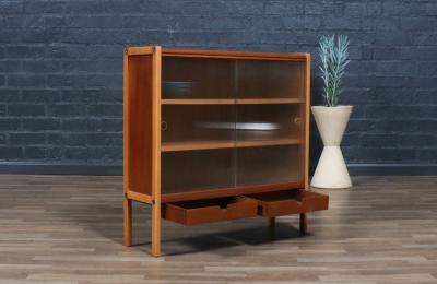 Bertil Fridhagen Bertil Fridhagen Teak Oak Bookcase Cabinet for Bodafors