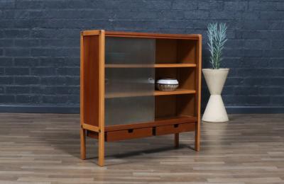 Bertil Fridhagen Bertil Fridhagen Teak Oak Bookcase Cabinet for Bodafors