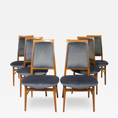 Bertil Fridhagen Six dining chairs design by Bertil Fridhagen for Bodafors 1950s