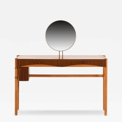 Bertil Fridhagen Vanity in Teak Beech and Brass by Bertil Fridhagen 1958