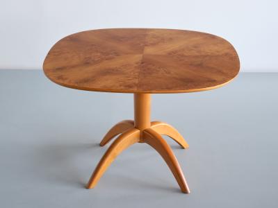 Bertil S derberg Bertil S derberg Coffee Side Table in Burl Wood Svensk Hemsl jd Sweden 1930s