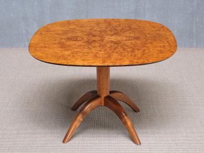 Bertil S derberg Bertil S derberg Coffee Side Table in Burl Wood Svensk Hemsl jd Sweden 1930s