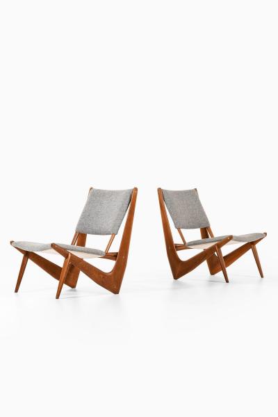 Bertil V Behrman Pair of Easy Chairs in Oak by Bertil W Behrman 1950 s
