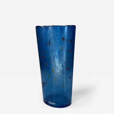 Bertil Vallien 1996 Art Glass Blue Kosta Boda VASE by Bertil Vallien SWEDEN
